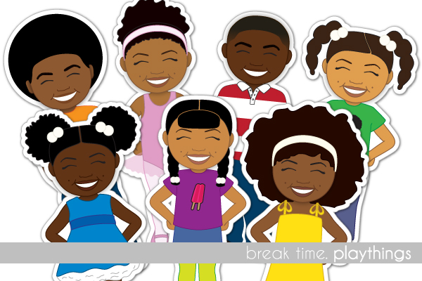 African American Kids Clipart.