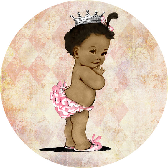 African American Baby Shower Clipart.