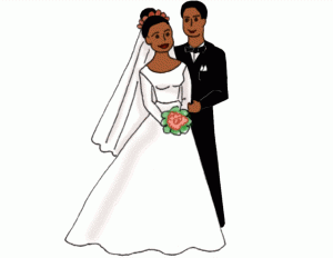 African American Wedding Clipart.