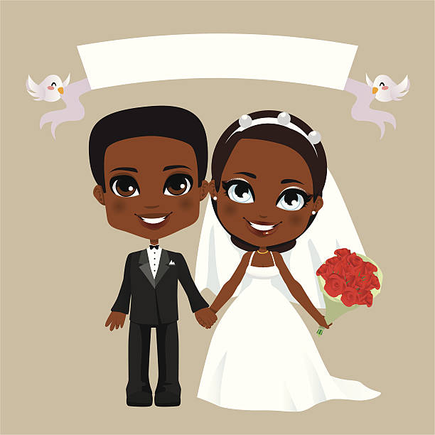 Best African American Wedding Illustrations, Royalty.