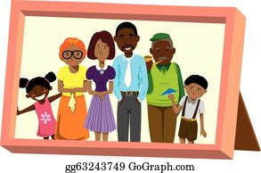 African American Family Clip Art.