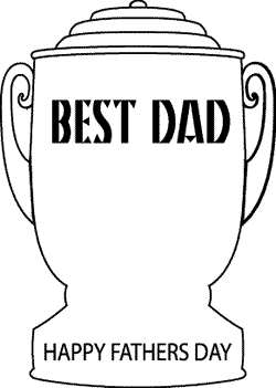 Best Dad Clip Art Trophy Graphic for Father\'s Day Crafts.