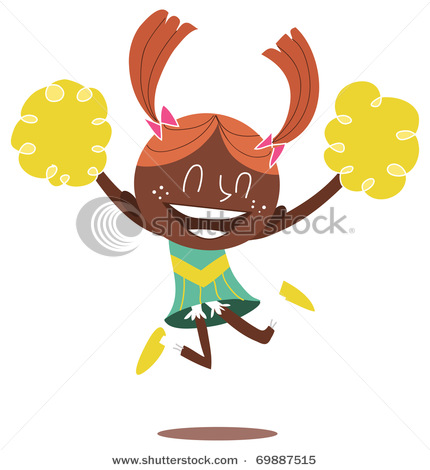Clip Art Picture of a Cute Young African.