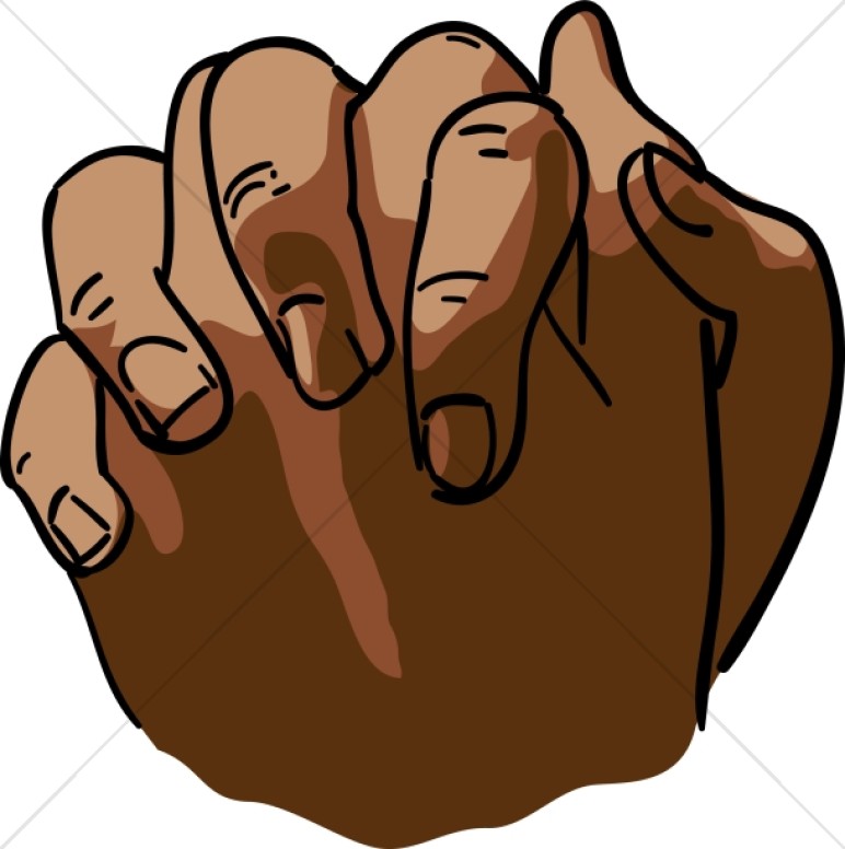 African American Clasped Hands.