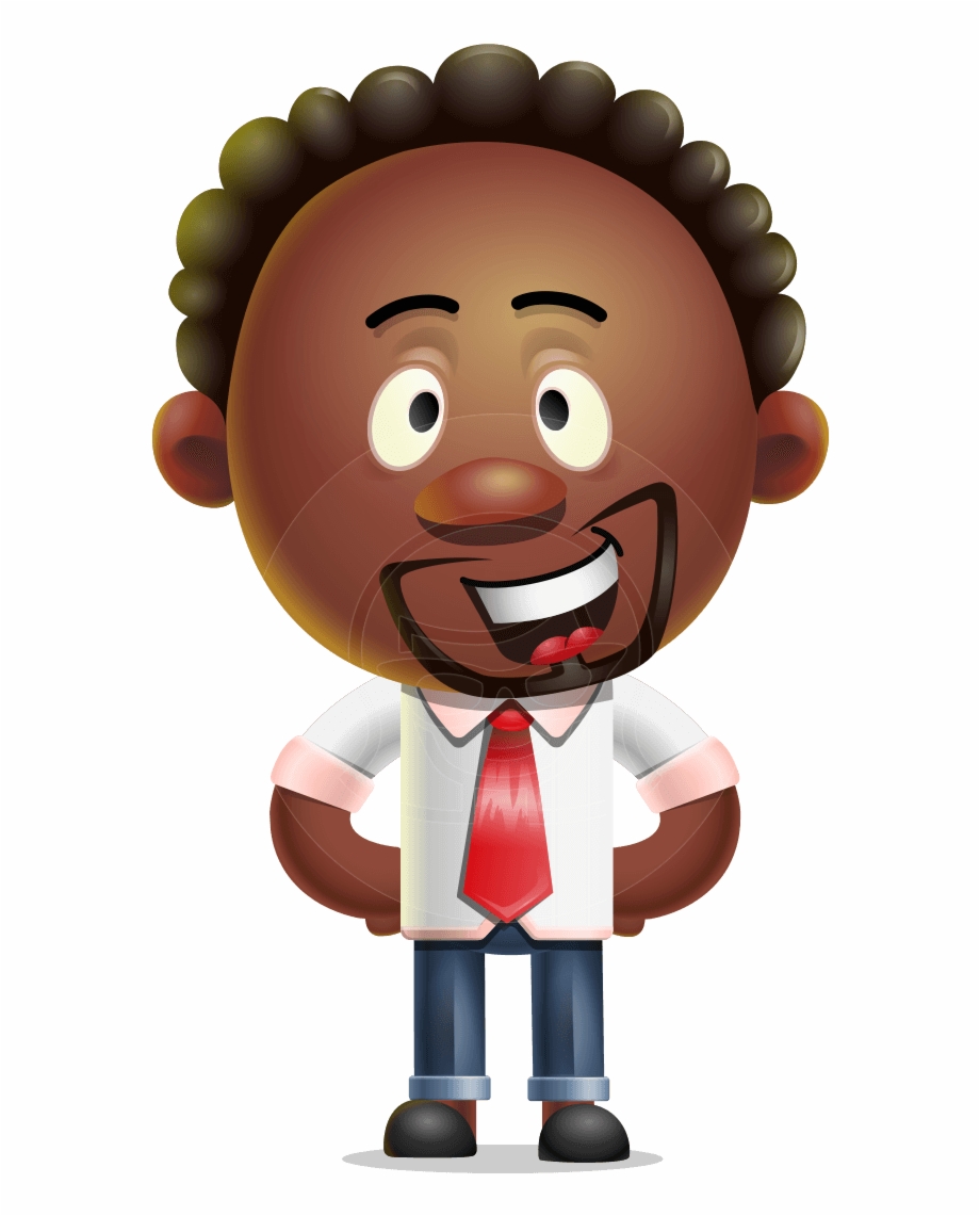Cute African American Man Cartoon 3D Vector Character.