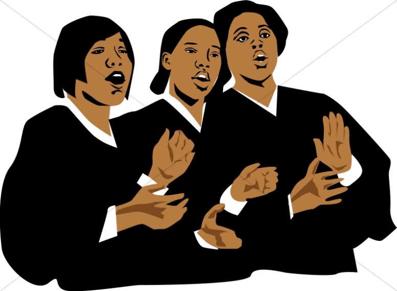 African American Gospel Singers Clipart.