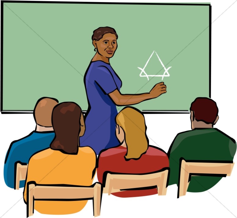 African American Teacher Clipart in Color.