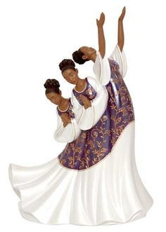 African american woman praising dancer clipart.