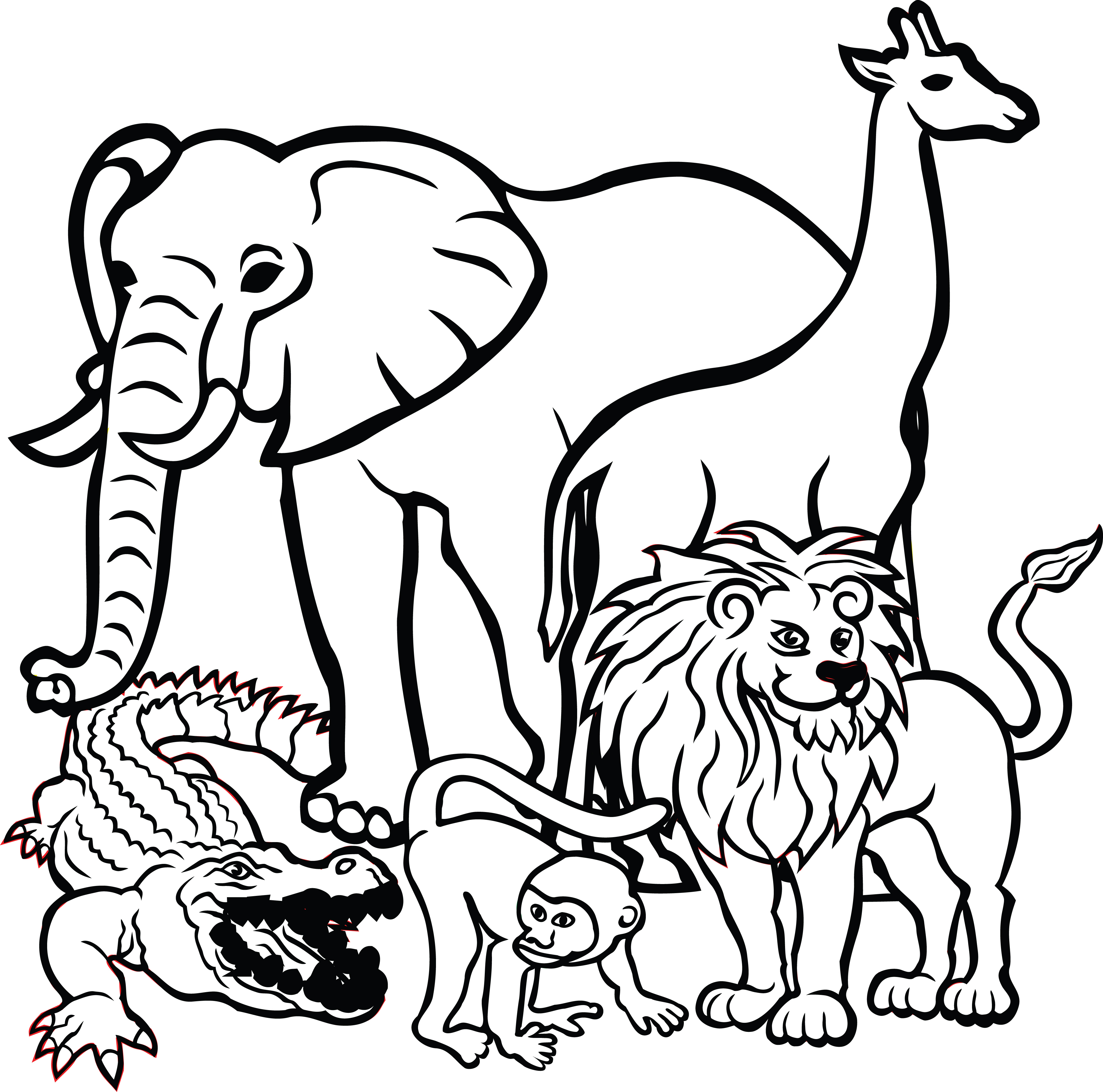 wild animals clipart black and white 10 free Cliparts | Download images