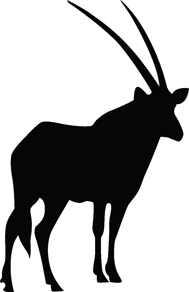 Sticker Silhouette Antilope Animal Outline, Safari.