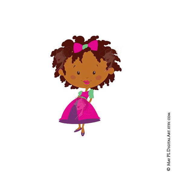 Clipart African American Girl.
