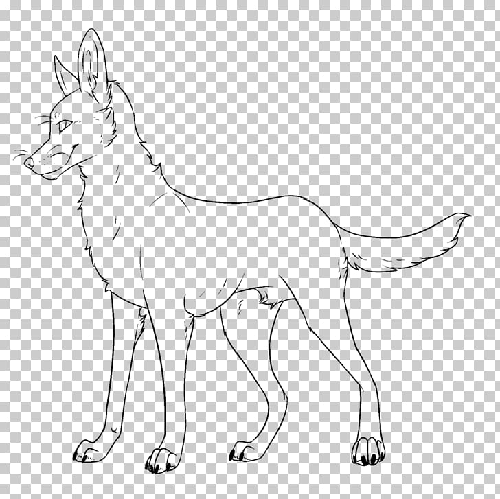 Dog breed Line art African wild dog, Dog PNG clipart.