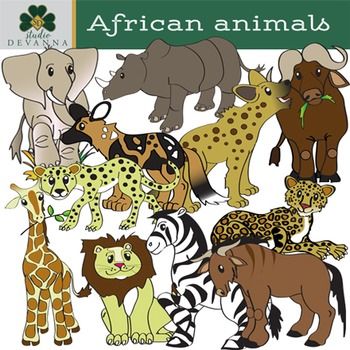 African Animals Clip Art.