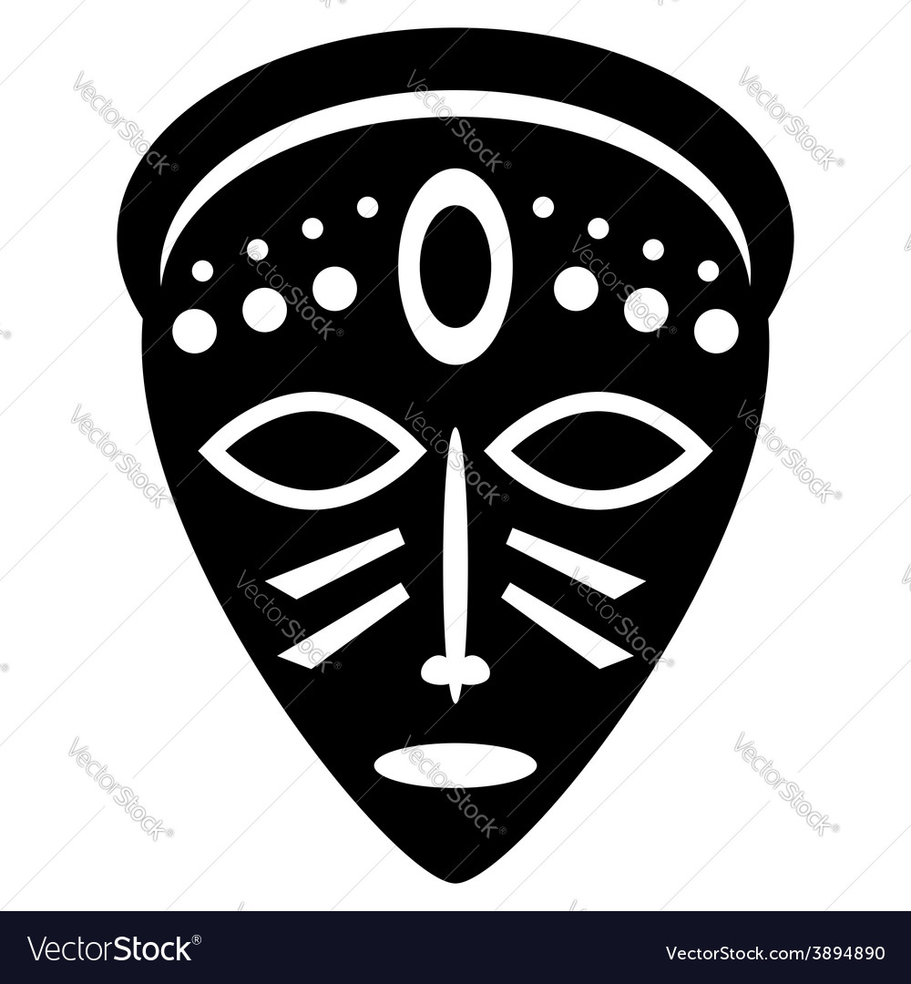 African Masks tribal design.