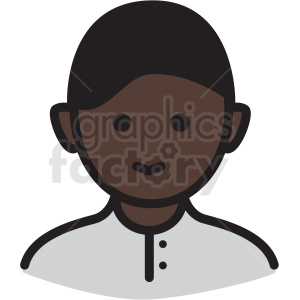 african american boy avatar vector clipart . Royalty.
