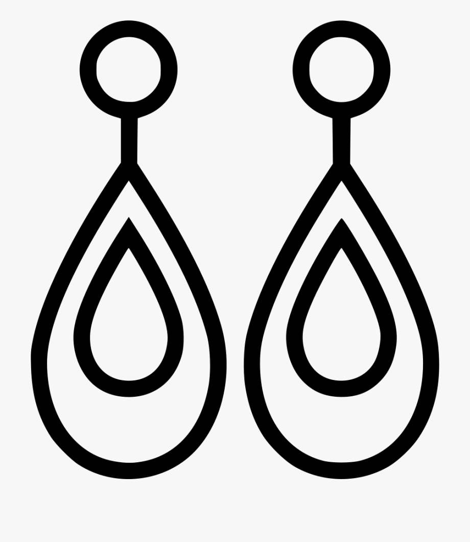 Earrings clipart black and white clipart images gallery for.
