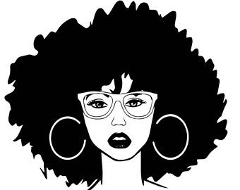 Afro Woman Clipart.