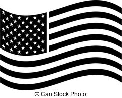 American flag clipart vector.