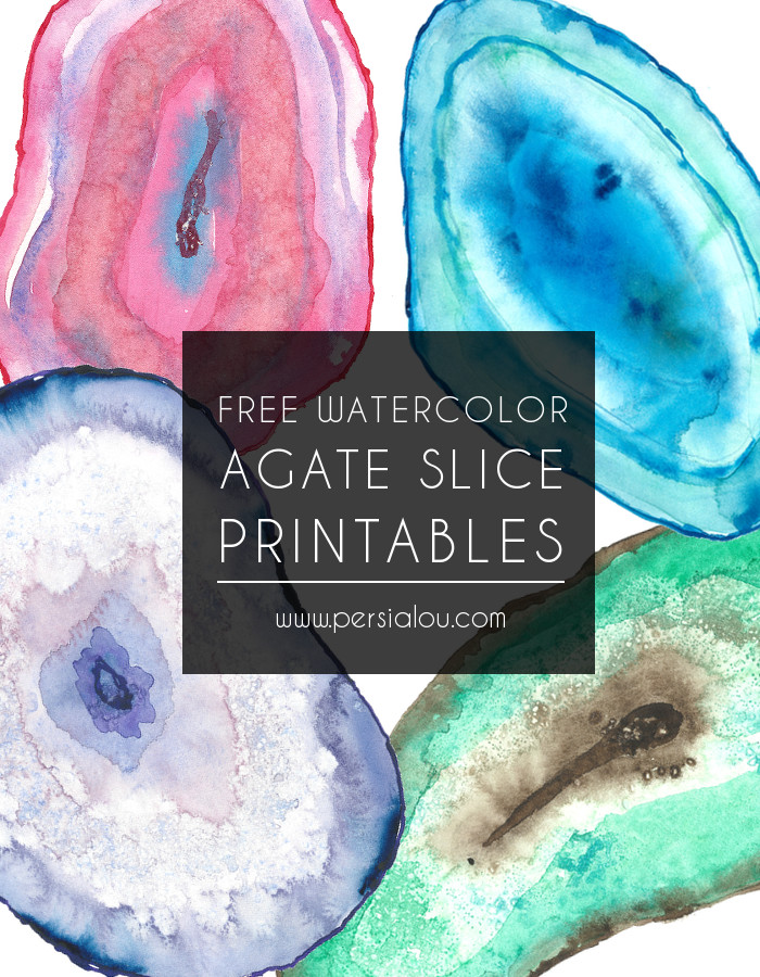 How to Paint Watercolor Agate Slices.