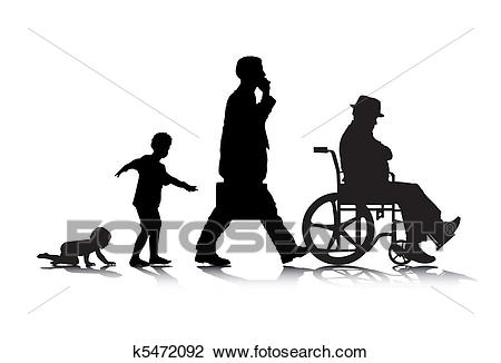 Human Aging 2 Clipart.