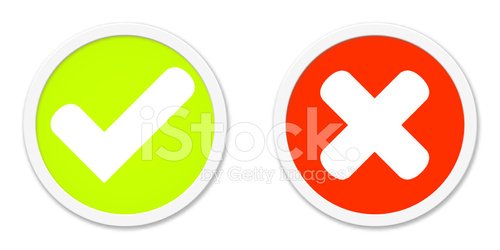 Buttons Red Green agree or disagree Clipart Image.