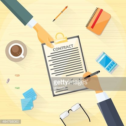 Contract Sign Up Paper Document Business People Agreement.