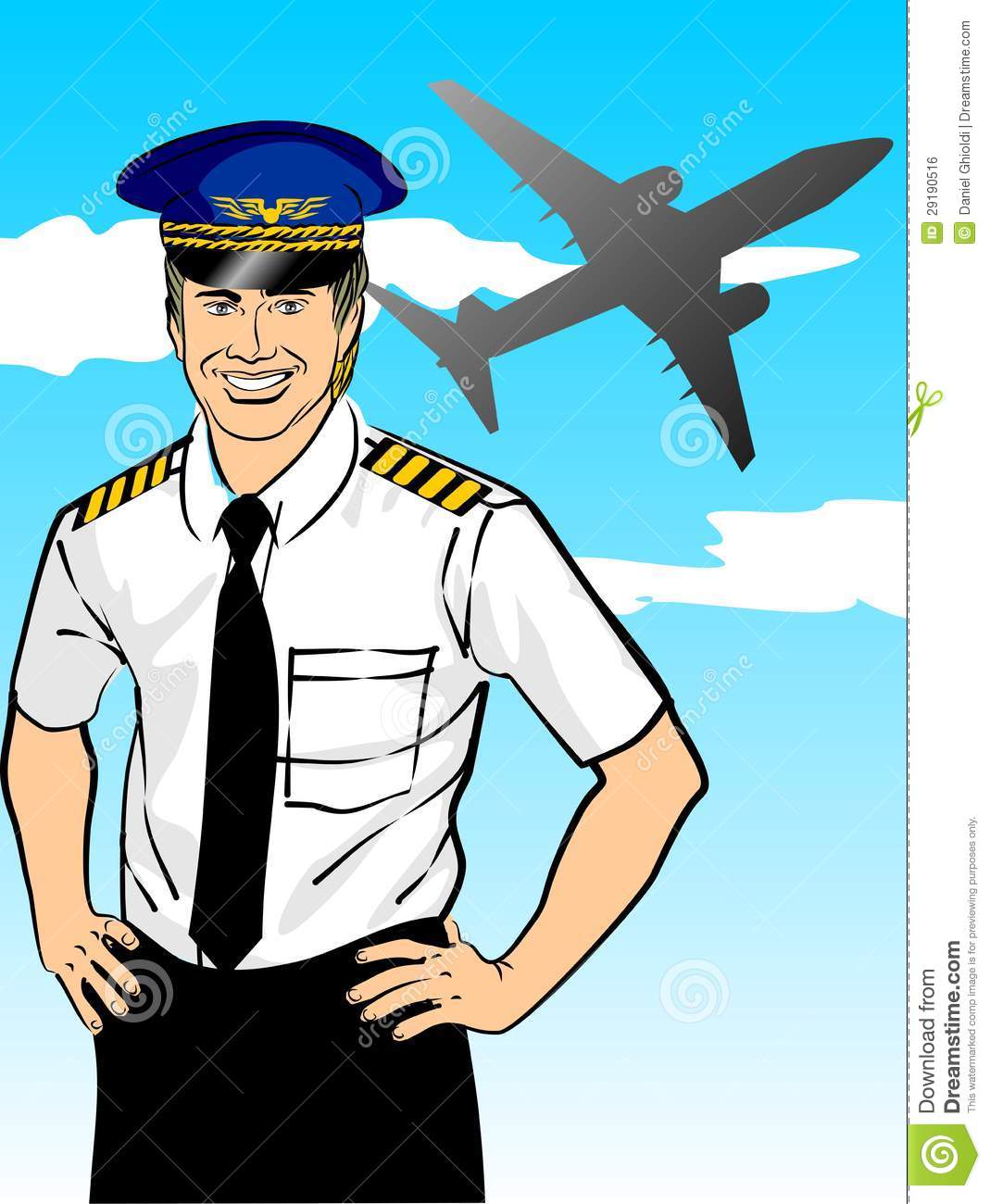 Pilot In Plane Clipart.