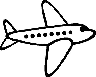 Airplane clipartThe simple silhouette would be great for using.