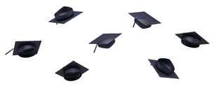 Graduation Hats In The Air Clipart.