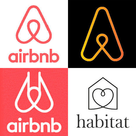 logo airbnb old dezeen their homework similarity existing logos didn controversial identity under similar rebrand dot other branding phallic someone