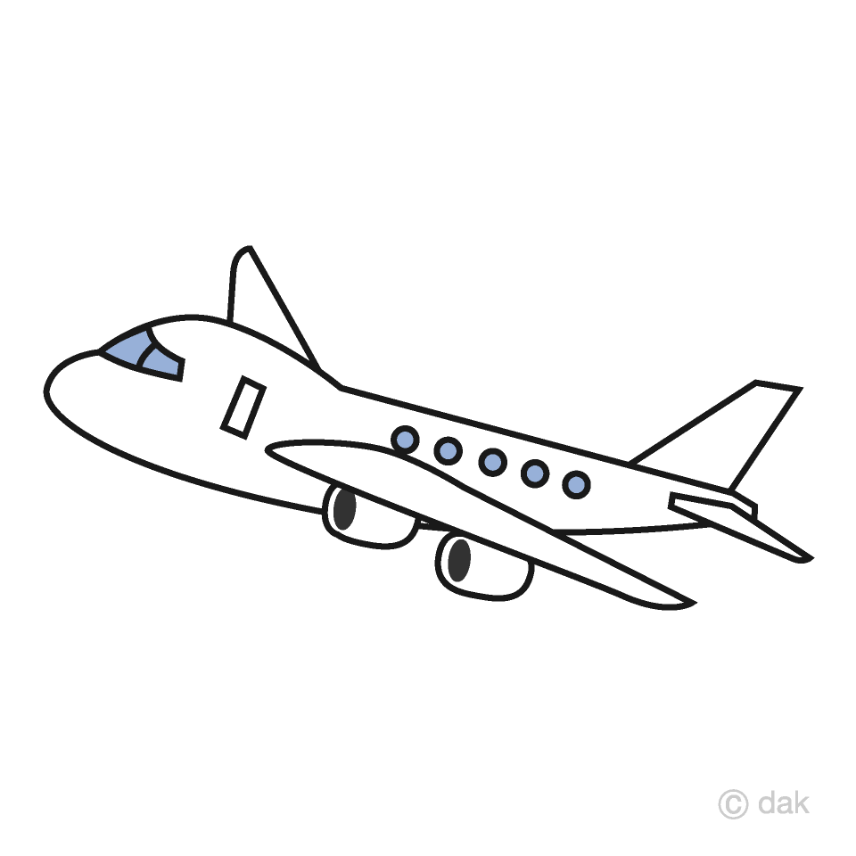 Free Simple Airplane Clipart Image｜Illustoon.