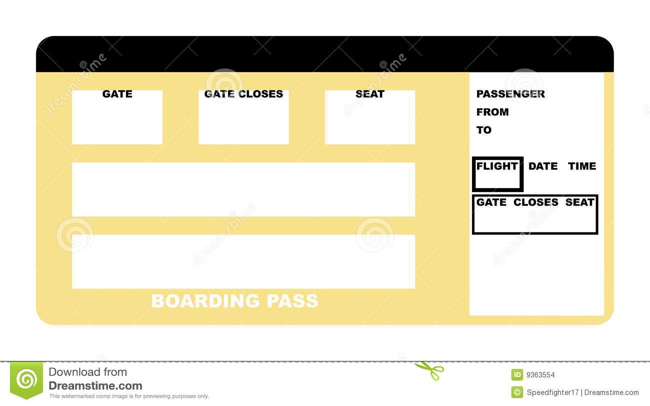 Airline Ticket Stock Illustration. Spani #58504.