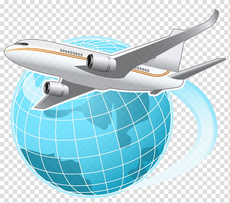 Airplane near globe , Airplane Flight Globe World , Plane.