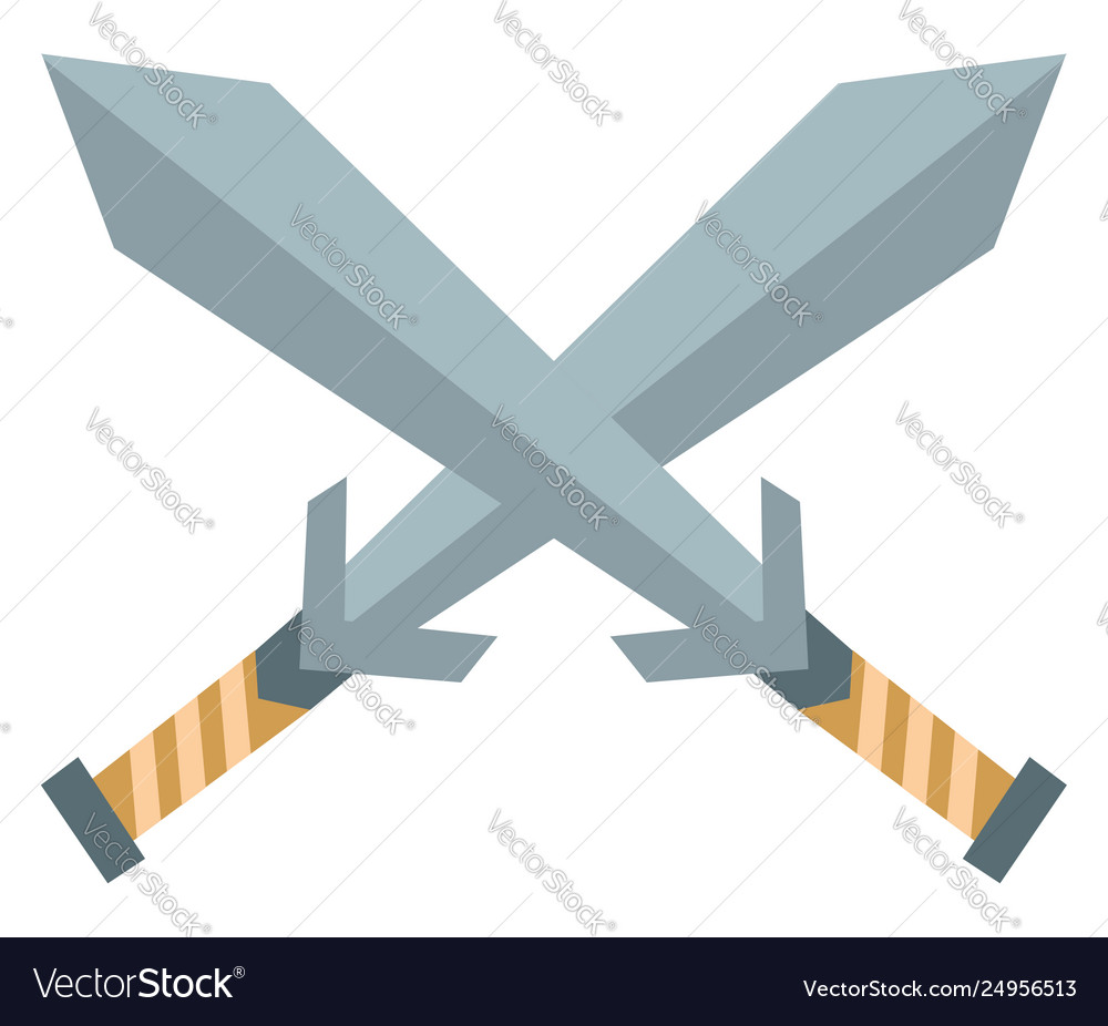 Clipart two crossed swords pointing up or color.