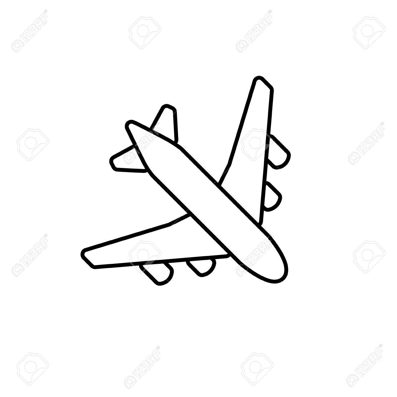 Simple Plane Clipart.