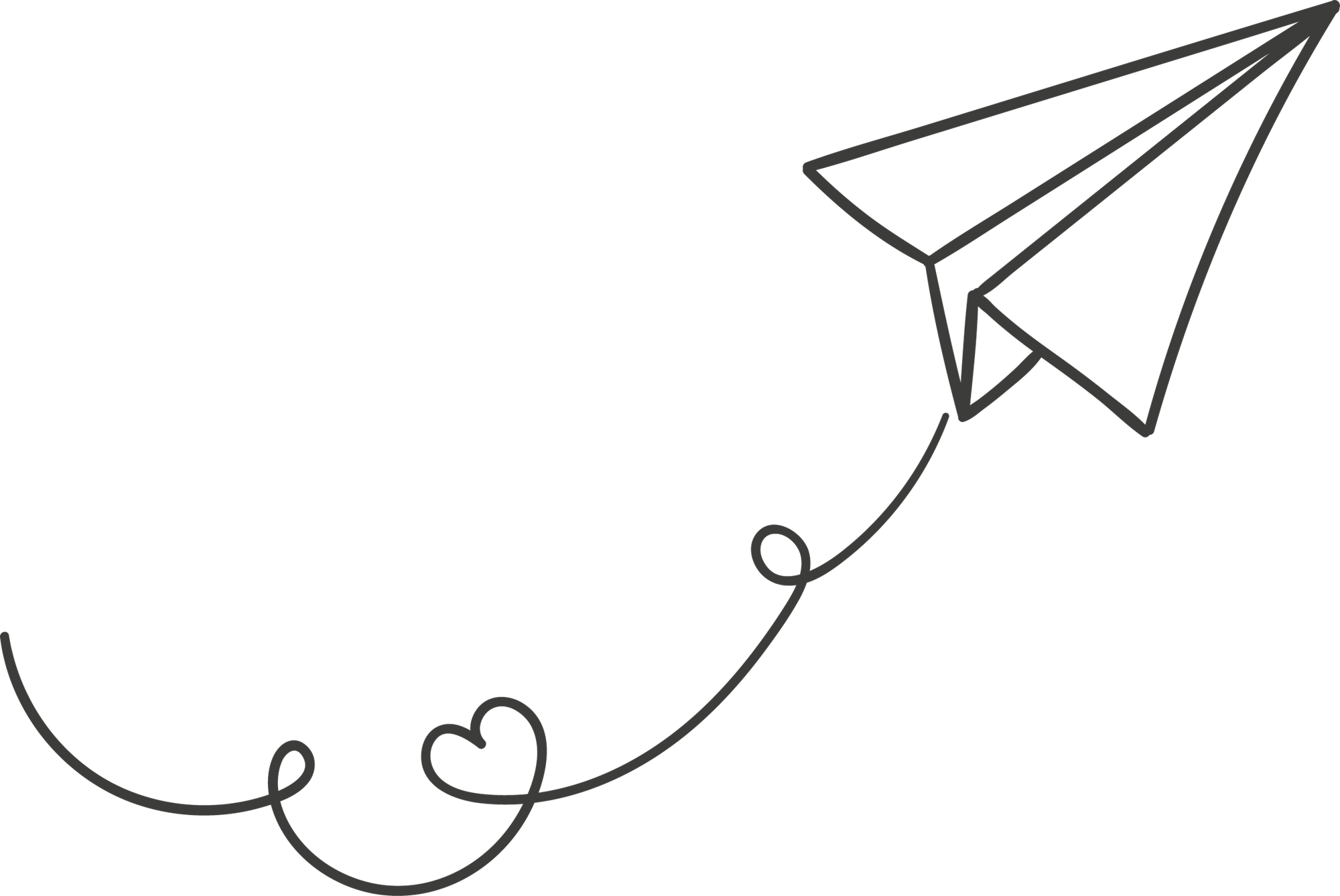 White Paper Plane PNG Image.