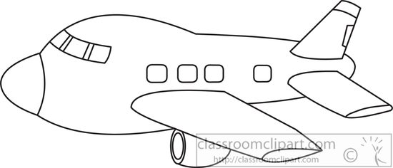 Airplane Clipart Outline.