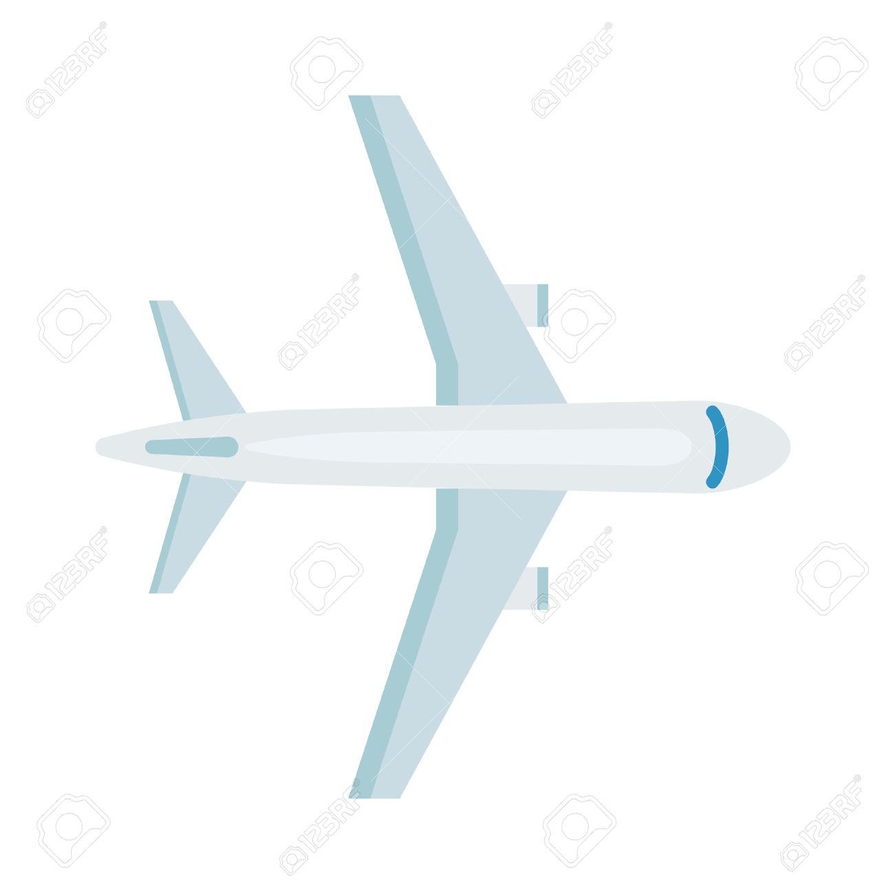 Airplane Top View Clipart.