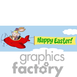 Airplane Easter Bunny Clipart.