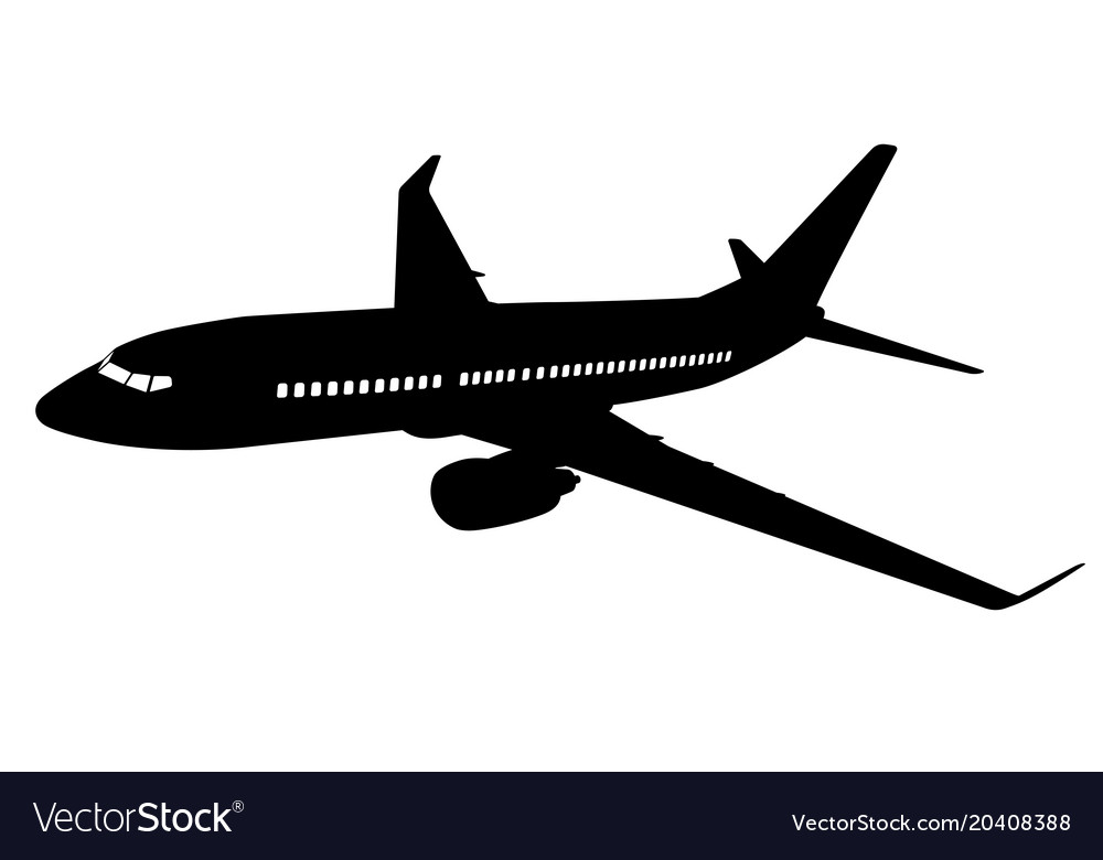 Airplane silhouette.