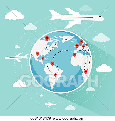 airplane travel map clipart 10 free Cliparts | Download images on ...