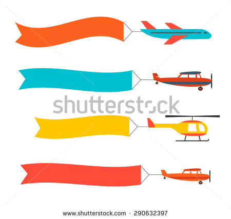 Plane Banner Stock Images, Royalty.