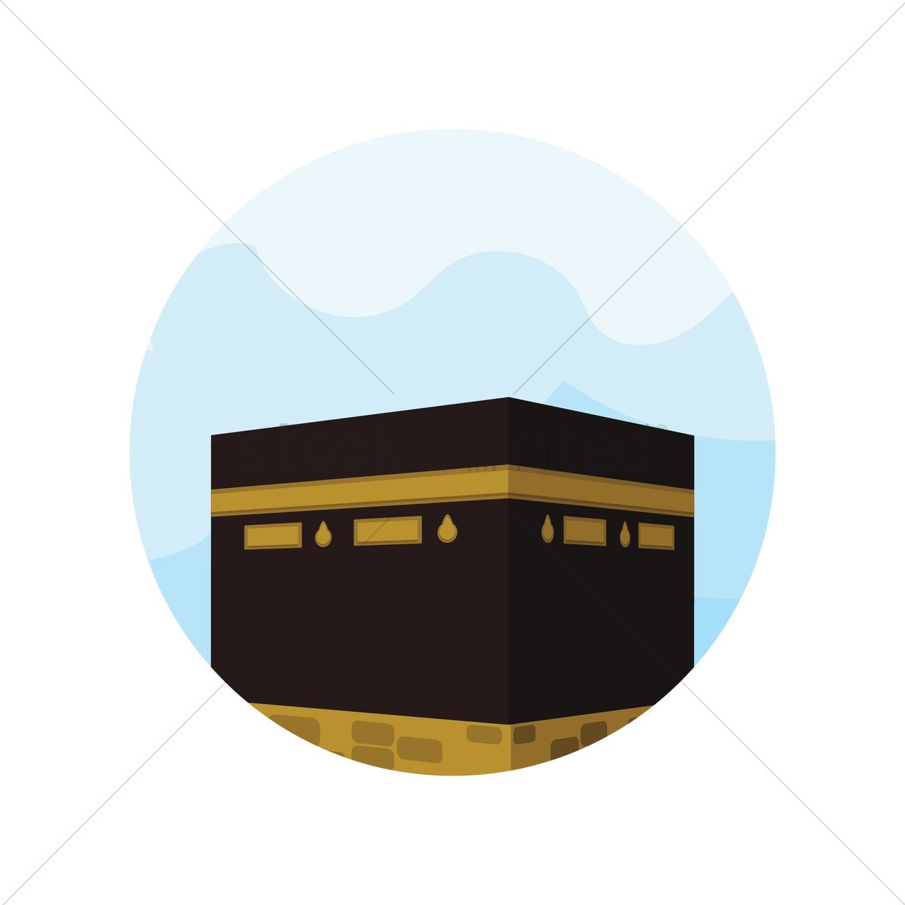 Kaaba in Mecca Clip Art.