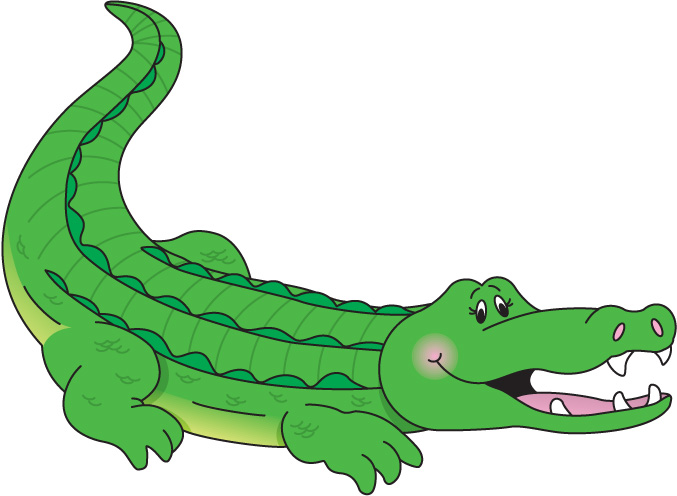 1668 Alligator free clipart.