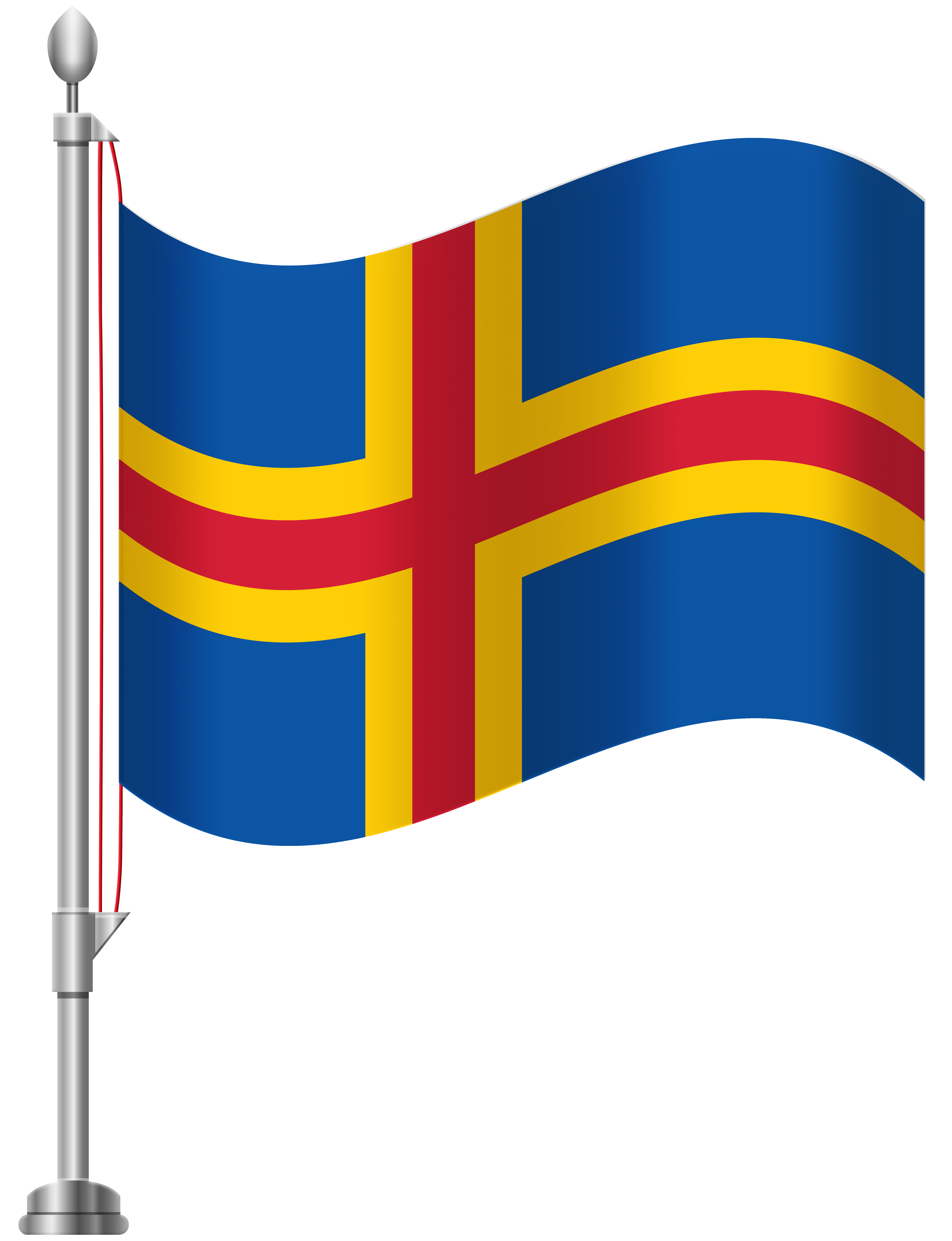 Aland Islands Flag PNG Clip Art.