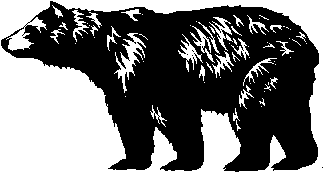 Alaska polar bear clipart silhouette.