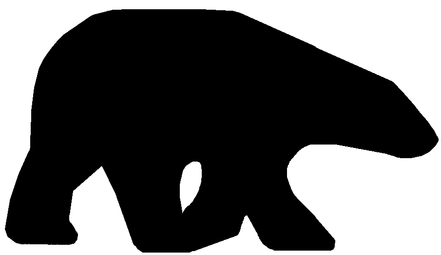 Alaska polar bear clipart silhouette.