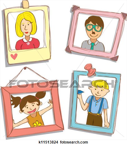 Family album clipart.