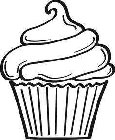 5 Best Images of Printable Birthday Cupcake Outlines.