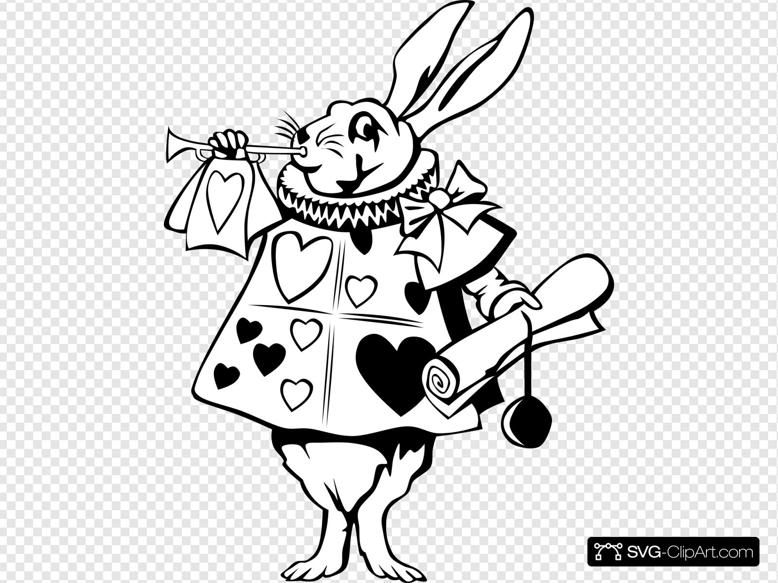 Rabbit From Alice In Wonderland Clip art, Icon and SVG.
